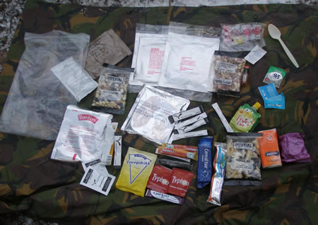 The full ration pack contents