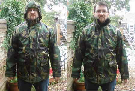 Waterproof hood can be concealed in the collar