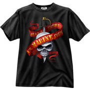 US Marines Skull/Ribbon T-Shirt