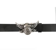 Alpha Industries Leather Belt with Eagle Buckle