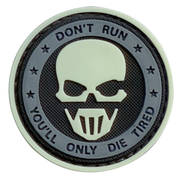 PVC Badge - Only Die Tired Skull