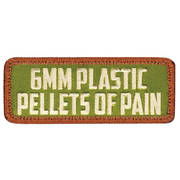6mm Plastic Pellets of Pain Cloth Badge