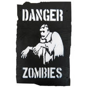 Wooden Sign - Danger Zombies