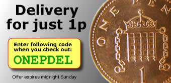 Delivery for just 1p - voucher code ONEPDEL