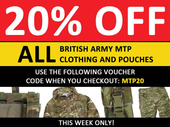 20% off British Army MTP gear