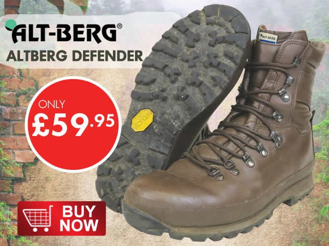 Altberg brown army boots