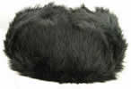 Black acrylic fur, no badge