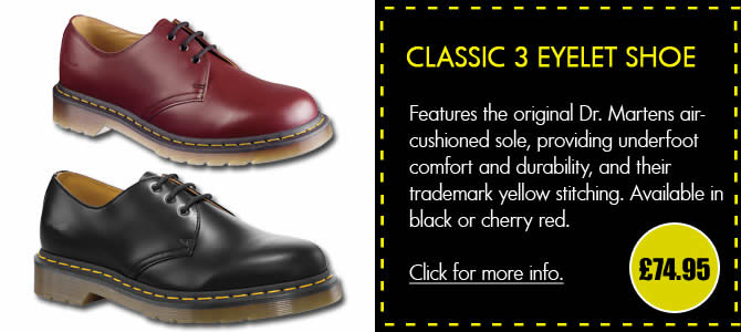 Dr Martens Classic 3 Eyelet Shoe