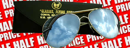 Half Price Mirrored Aviator Glasses