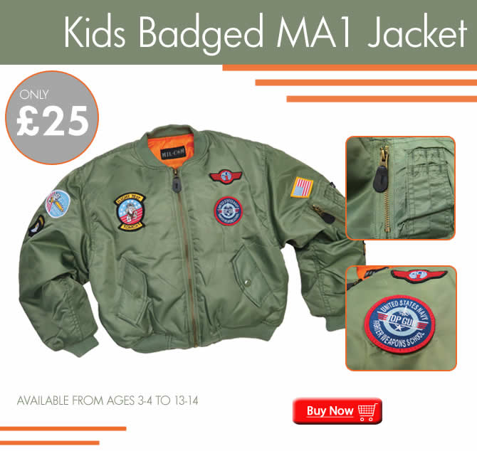 Kids Badged MA1 Jacket
