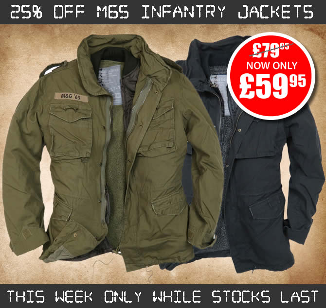 25% Off M65 Infantry Jackets