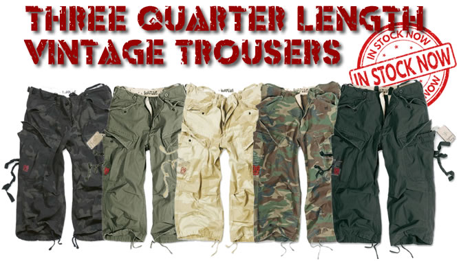 Three Quarter Length Vintage Trousers