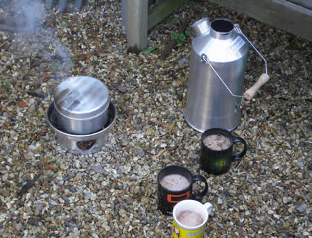 Fire On The Inside: Ghillie Camping Kettle Boils Water Fast