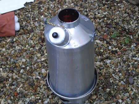 Fire On The Inside: Ghillie Camping Kettle Boils Water Fast