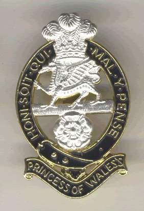 Princess of Wales Regiment Cap Badge