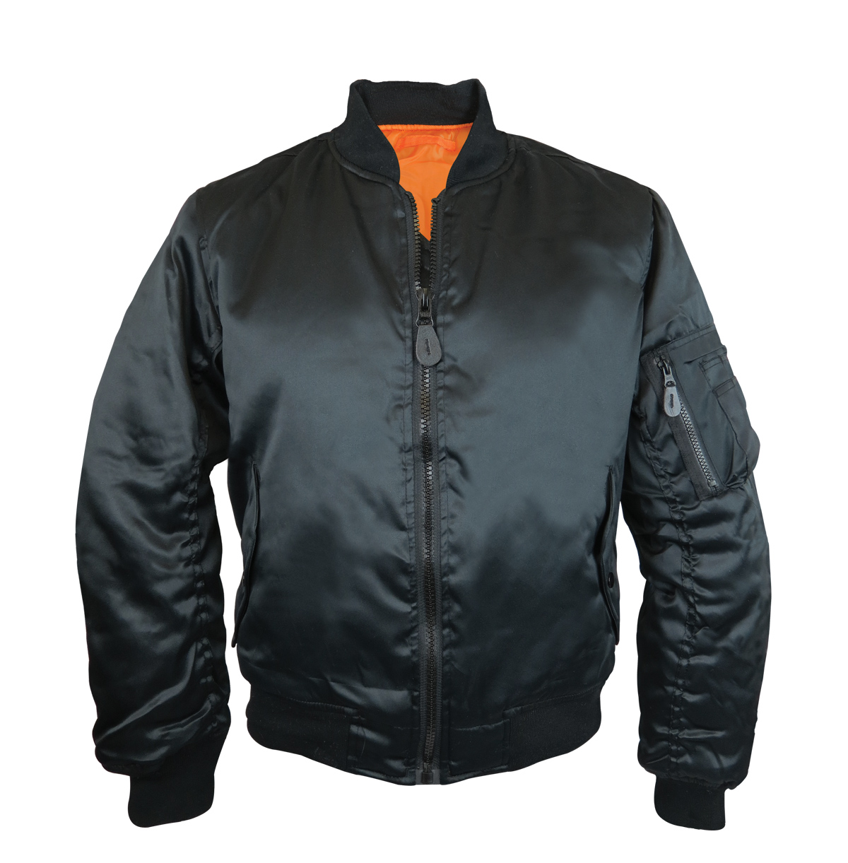 Satin Slim Fit MA1 Bomber Jacket