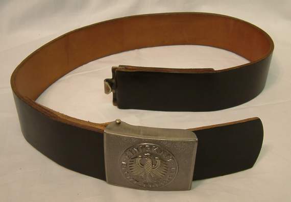 German Army 2'' Leather Belt