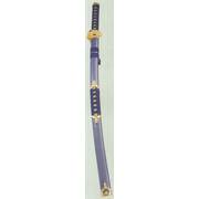 Blue Katana Sword with Antique Brass Fittings