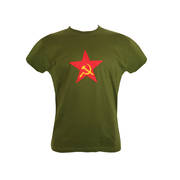 Red Star with Hammer and Sickle T-shirt