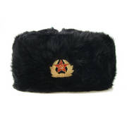 Rabbit Fur Cossack Hat (Ushanka) with Soviet Badge