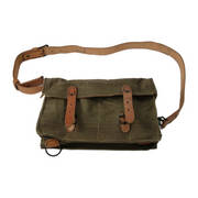 French Leather Lined Ammo Satchel