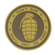 PVC Badge - Only Die Tired Grenade