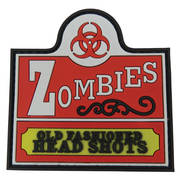 PVC Badge - Zombies Old Fashioned Head Shots