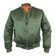 Satin Slim Fit MA1 Bomber Jacket