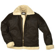 Kids Fur Lined Leather Flying Jacket