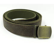 Reversible Vintage Leather and Web Belt