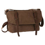 Vintage Canvas Explorer Shoulder Bag with Leather Accents