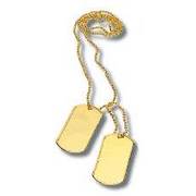 Gold Dog Tags