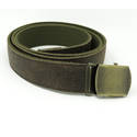 Reversible Vintage Leather and Web Belt