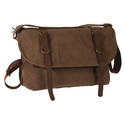 Vintage Canvas Explorer Shoulder Bag with Leather Accents