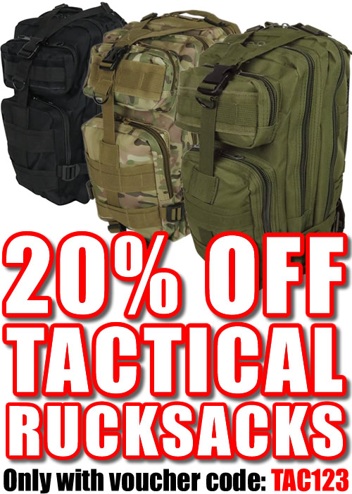 20 Percent Off Tactical Mission Rucksacks