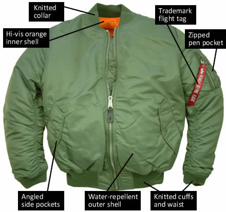 Alpha Industries MA1 Nylon Flight Jacket