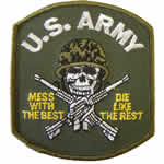 US Army Skull Cloth Badge