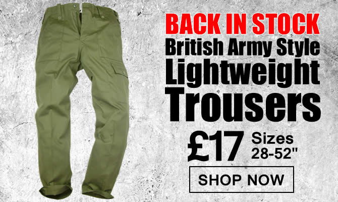 British Army Style Lightweight Trousers