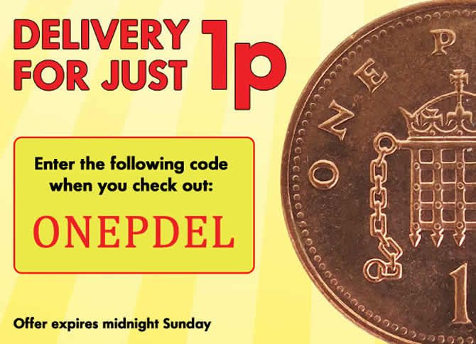Delivery for just 1p