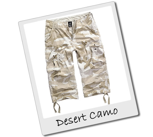 Desert Camo Three Quarter Length Shorts