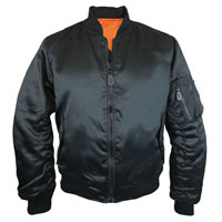Satin Slim Fit MA1 Bomber Jacket