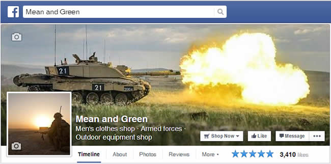 Mean and Green on Facebook