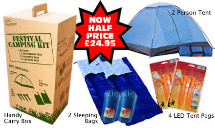 HALF PRICE Festival Camping Kit