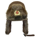 Fur and Canvas Cossack Hat
