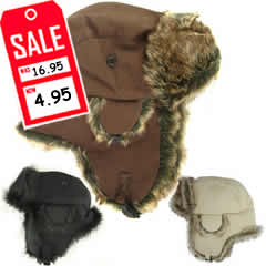 Acrylic Fur and Canvas Cossack Hats