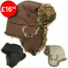 Acrylic Fur and Canvas Cossack Hats