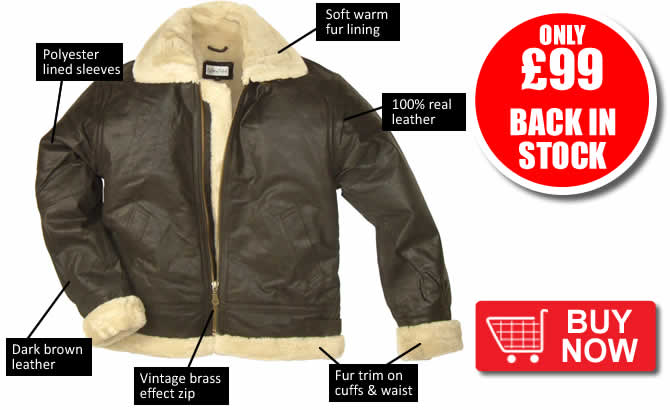 Fur Lined Leather Flying Jackets Back in Stock