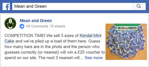 Kendal Mint Cake Competition on Facebook