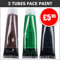 3 Tubes Face Paint Set