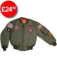 Kids Badged MA1 Flight Jacket